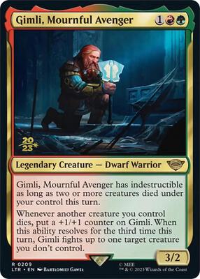 Gimli, Mournful Avenger #209 – Prerelease Cards (Rare)