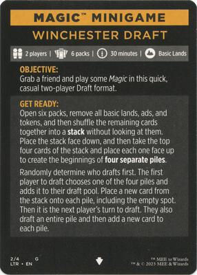 Magic Minigame: Winchester Draft