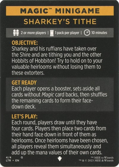 Magic Minigame: Sharkey's Tithe