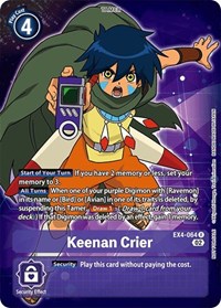 Keenan Crier (Alternate Art) - Alternative Being Booster - Digimon card