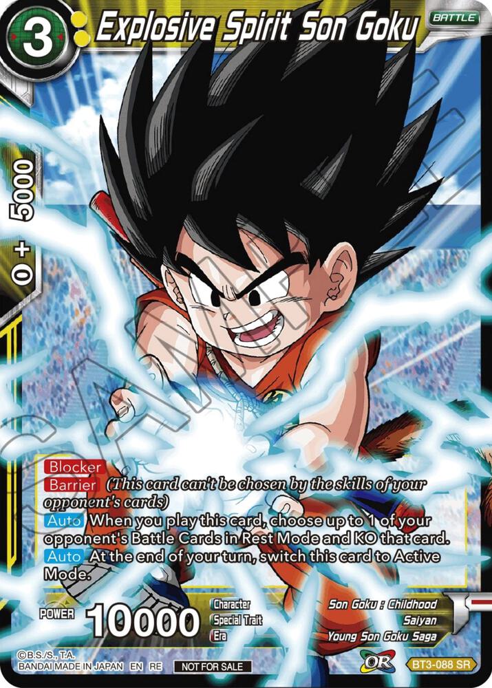 Explosive Spirit Son Goku (Championship Selection Pack 2023 Vol.2) (Silver Foil) #BT3-088 — Tournament Promotion Cards