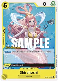 Shirahoshi - Pillars of Strength Pre-Release Cards - One Piece card