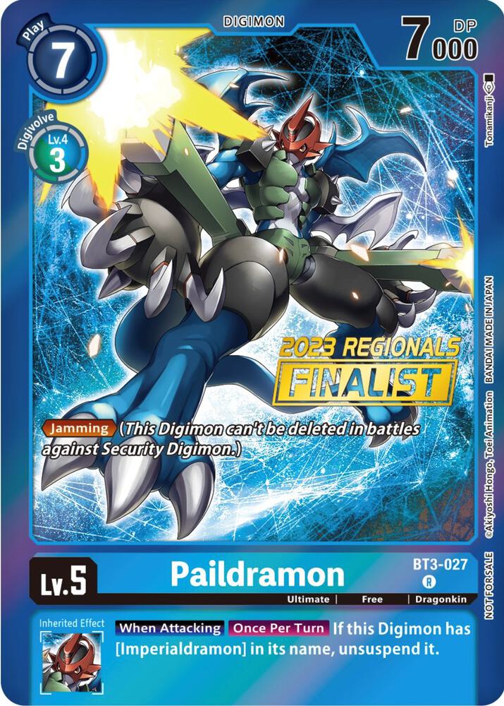 Paildramon 2023 Regionals Finalist (Foil)