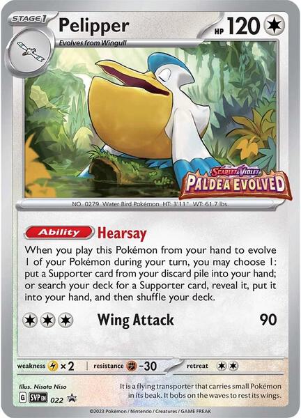 Pelipper - 022 (Prerelease) card image