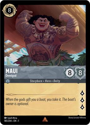 ディズニー　ロルカナ　エンチャンテッド　ロビン　マウイ マウイ みんなの英雄(Maui - Hero to All) レア【JP】ディズニー