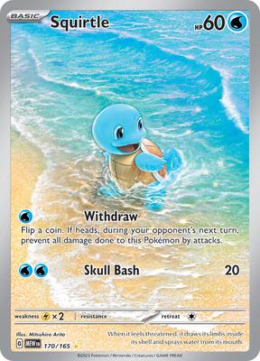 Squirtle - 170/165 - SV: Scarlet & Violet 151 - Pokemon