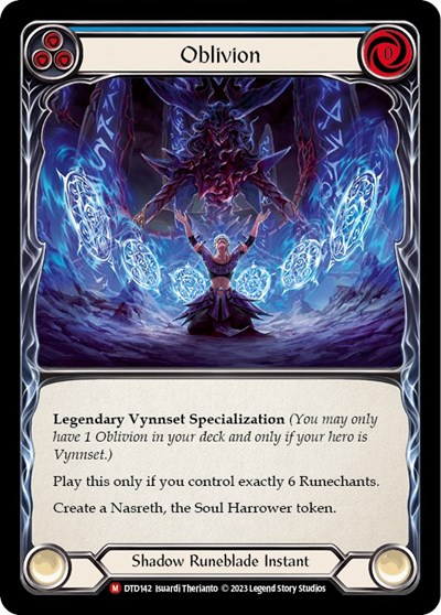 Oblivion — Rainbow Foil Dusk till Dawn Majestic Flesh and Blood card — value and price