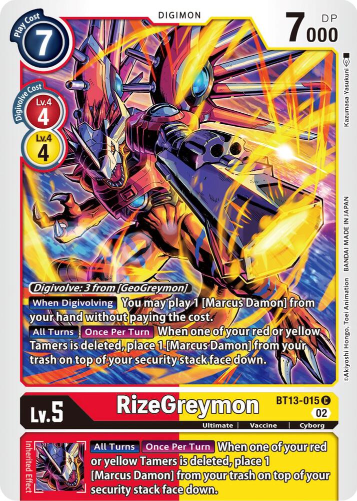 RizeGreymon - Versus Royal Knights - Digimon Card Game - TCGplayer.com