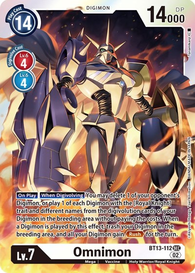 Omnimon Versus Royal Knights card price
