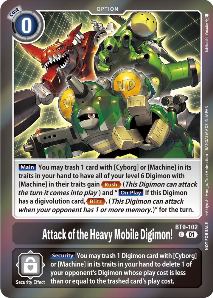 Attack of the Heavy Mobile Digimon Event Pack 5 digimon card