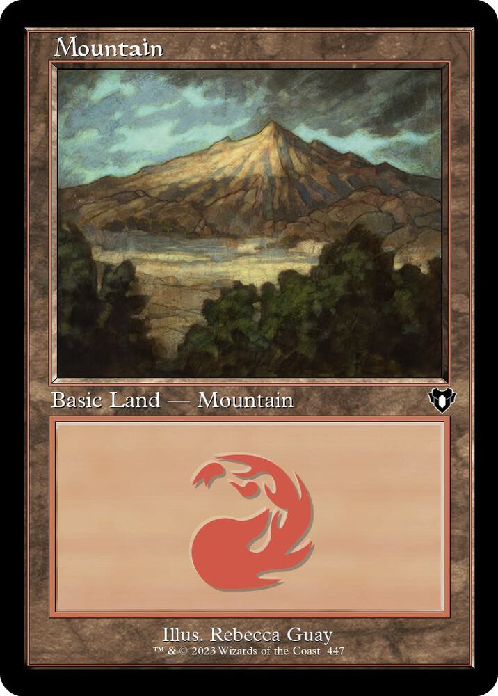 【新品】MOUNTAIN RESEARCH DECK Mountain (447) (Retro Frame) - Commander Masters - Magic: The