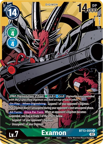 Examon (Alternate Art) Versus Royal Knights card price
