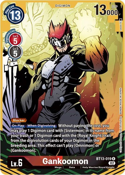 Gankoomon (Alternate Art) Versus Royal Knights card price