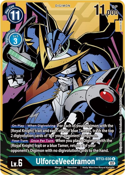 UlforceVeedramon (Alternate Art) Versus Royal Knights Rare Digimon card — value and price