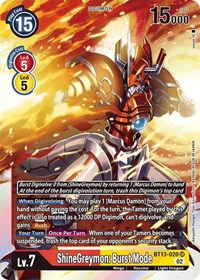 ShineGreymon: Burst Mode - Versus Royal Knights - Digimon card