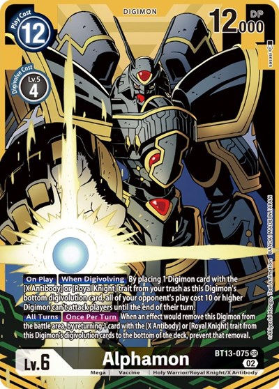 Alphamon (Alternate Art) Versus Royal Knights card price