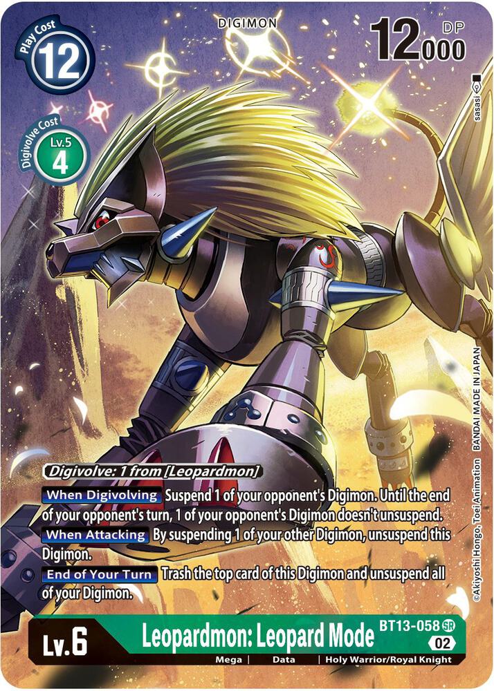 Leopardmon Leopard Mode Alternate Art digimon card