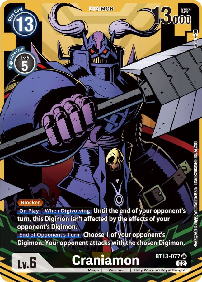 Craniamon Alternate Art digimon card