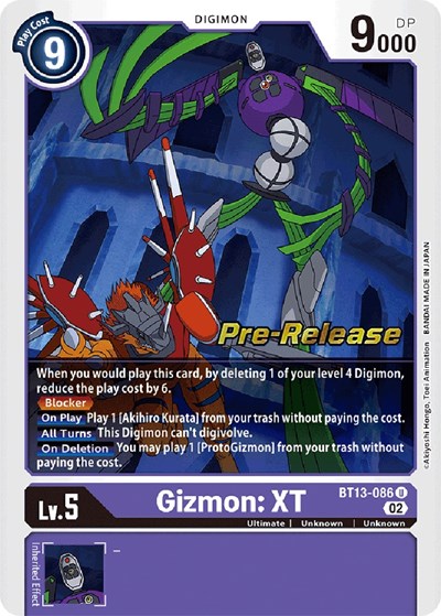Gizmon: XT Versus Royal Knights Pre-Release Cards card price
