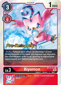 Biyomon (Versus Royal Knights Pre-Release Cards)