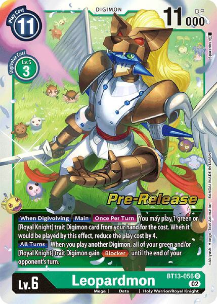 Leopardmon - Versus Royal Knights Pre-Release Cards - Digimon Card