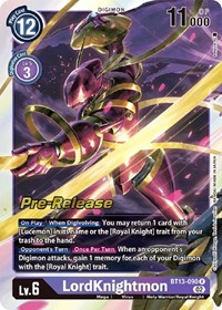 LordKnightmon (Versus Royal Knights Pre-Release Cards)