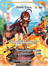 Noble-Taiyo (Full Art) - Akora TCG Warped Crusaders [1st Edition] trading card