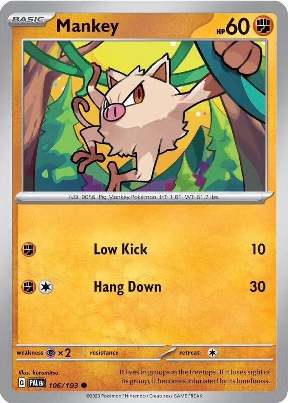 Mankey - 106/193 (Cosmos Holo) 106/193 from Miscellaneous Cards & Products