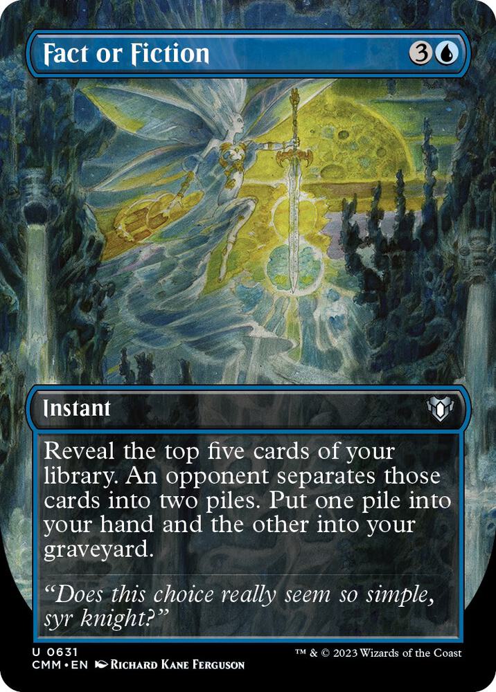 流砂、Fact or Fiction、奪取 6枚セット Fact or Fiction (Borderless) - Commander Masters - Magic: The