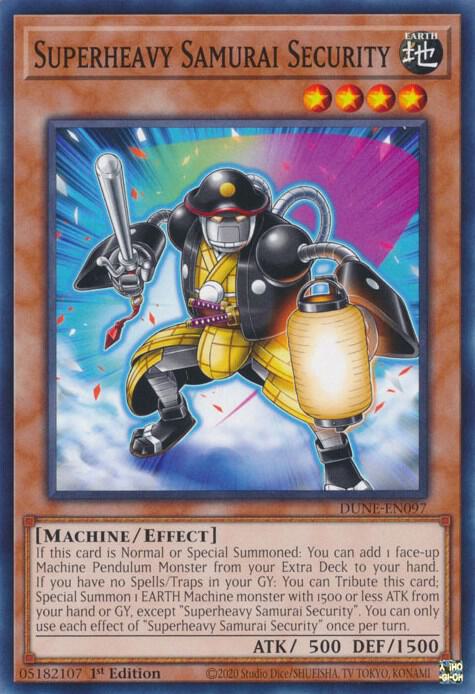 Superheavy Samurai Security - Duelist Nexus - YuGiOh - TCGplayer.com