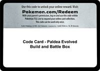 Code Card - Paldea Evolved Build and Battle Box · SV02: Paldea Evolved · #— · Normal