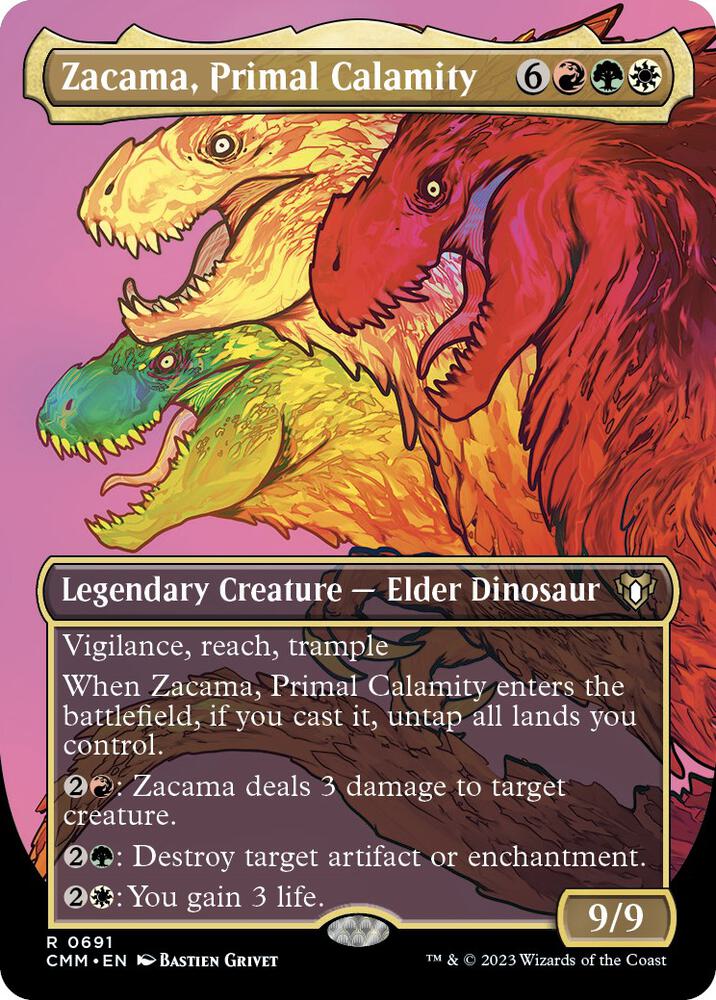 Zacama, Primal Calamity (Borderless) - Commander Masters - Magic