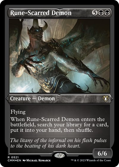 Rune-Scarred Demon (Foil Etched)