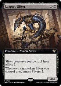 Lazotep Sliver (Extended Art) - Commander Masters - Magic: The Gathering card
