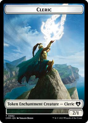 Cleric // Cat Beast Double-Sided Token 62 // 61 – Commander Masters (Token)