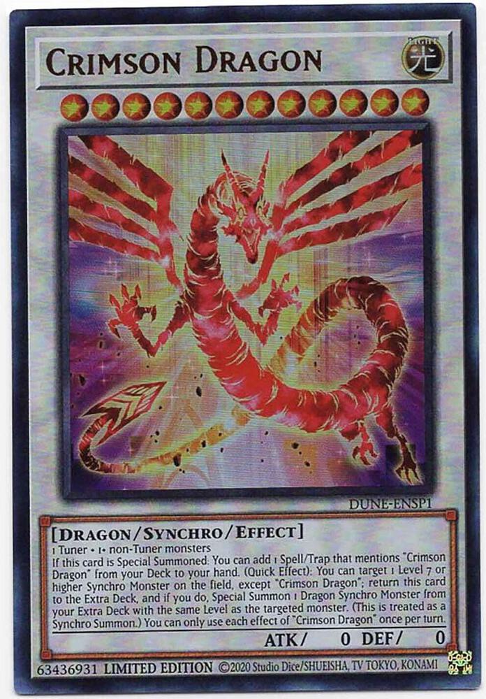 Crimson Dragon (DUNE-ENSP1) - Duelist Nexus - YuGiOh - TCGplayer.com