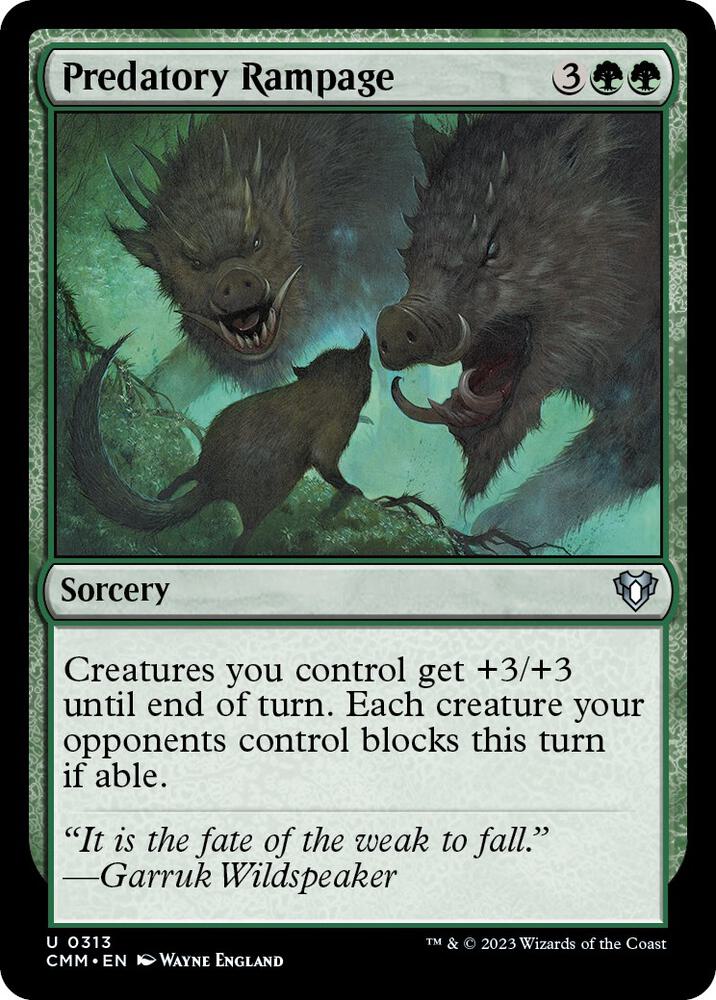 Predatory Rampage 313 card