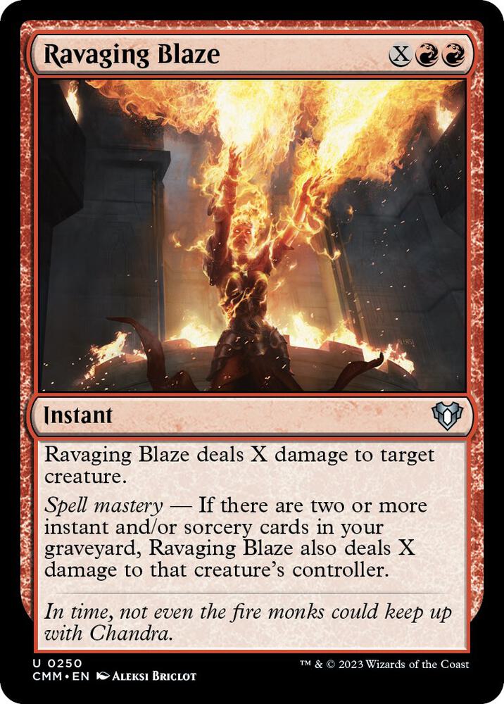 Ravaging Blaze 250 card