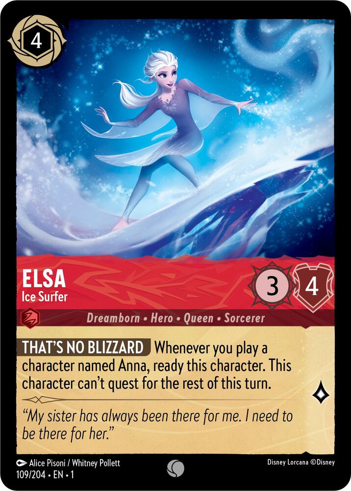 Elsa - Ice Surfer - The First Chapter - Disney Lorcana
