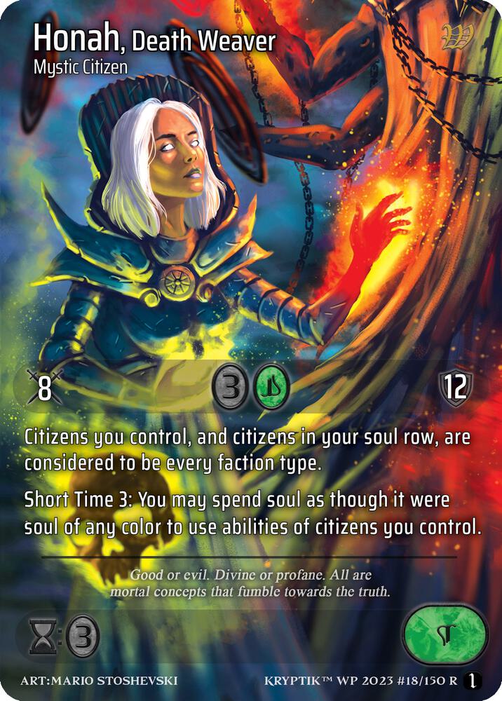 Honah, Death Weaver - Wicked Prophecy [Wave 1] - Kryptik TCG - TCGplayer.com
