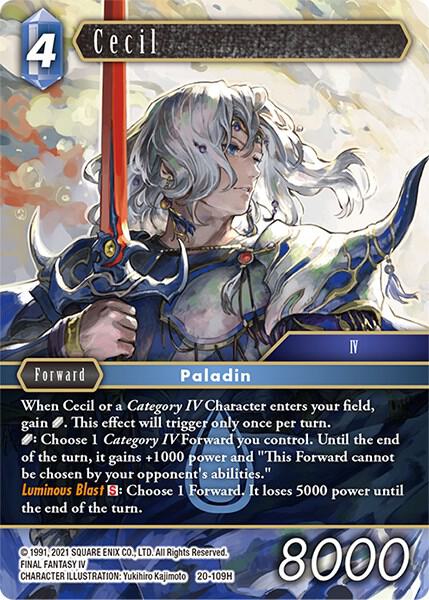 旧FFTCG Chapter セシル 6-086S Cecil (109) - Dawn of Heroes - Final Fantasy TCG - TCGplayer.com