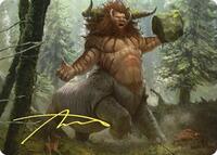 Stonehoof Chieftain Art Card (Gold-Stamped Signature)