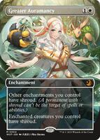 MTG foil 偉大なるオーラ術/Greater Auramanc アニメ版 Greater Auramancy (Anime Borderless) - Wilds of Eldraine