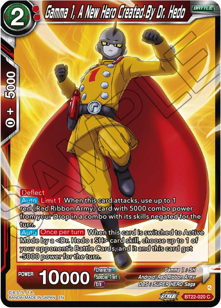 Gamma 1, A New Hero Created By Dr. Hedo #BT22-020 — Critical Blow