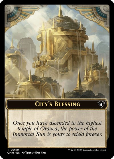 City's Blessing // Emblem - Teferi, Temporal Archmage Double-Sided Token