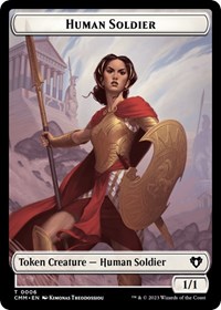 Human Soldier // Dwarf Berserker Double-Sided Token