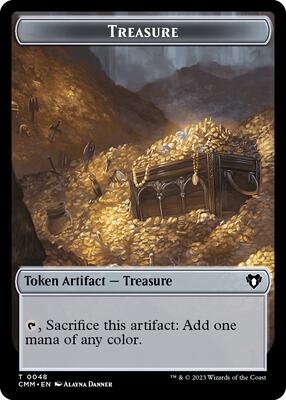 Treasure // Assassin Double-Sided Token 48 // 14 – Commander Masters (Token)
