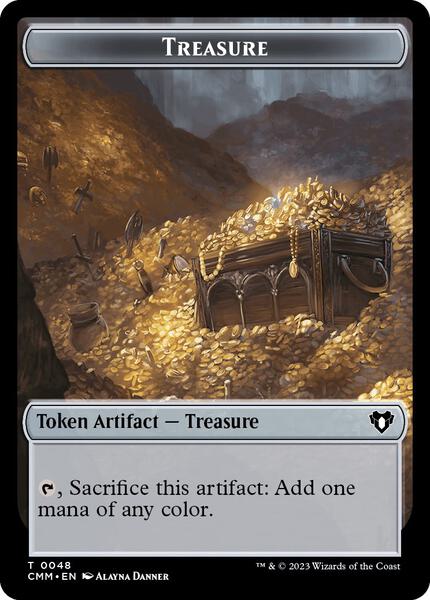 Treasure // Spider Double-Sided Token - Commander Masters - Magic