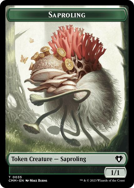 saproling commander deck mtg Slimefoot, the Stowaway Tribal Token Sacrifice Magic Saproling // Rat Double-Sided Token