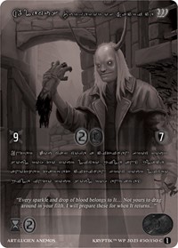Alemus, Purveyor of Sacrifice (Silver Kryptik Language)